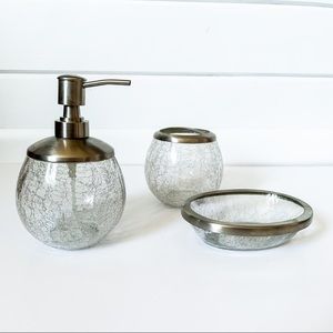 Crackle Bathroom Set